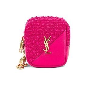 Yves Saint Laurent Pink Textured Women's Coin Bag